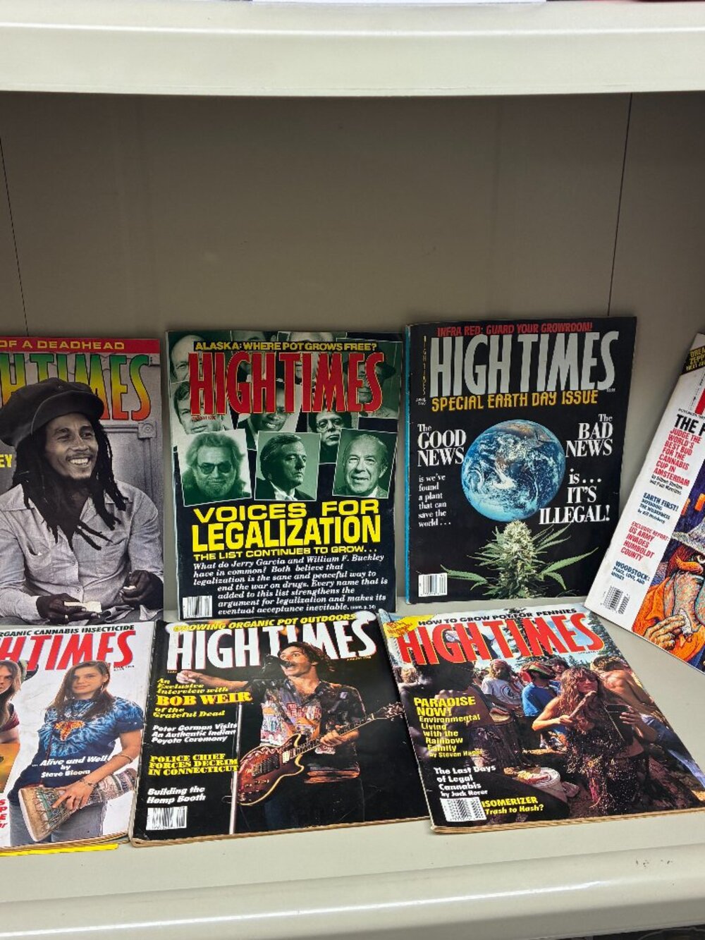High Times Magazine Lot (7) 1990 Vintage Bob Marley Grateful Dead Earth Day